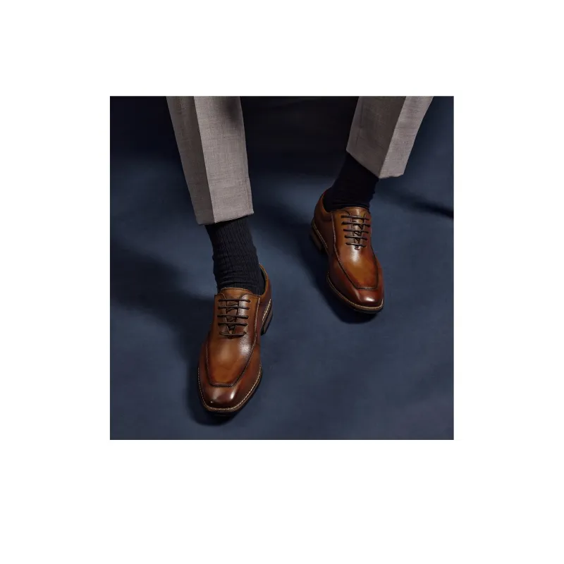 1M8 Dress Shoes Men Low Top Black/Brown-10