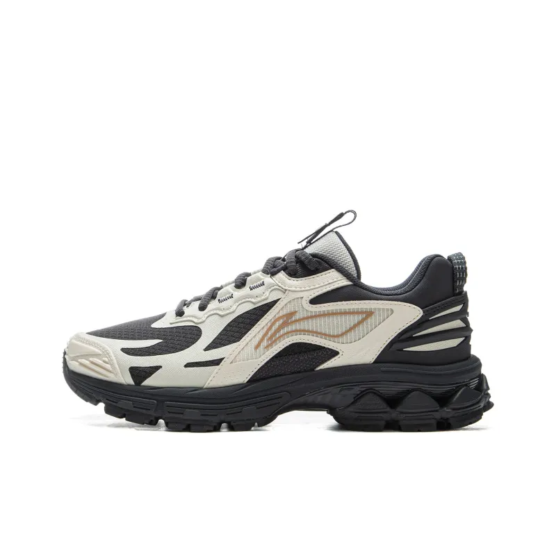 LiNing Fuyao 2.0 Trail Slip Resistant And Abrasion Resistant Support Low Top Running Shoes Women's Black White-0