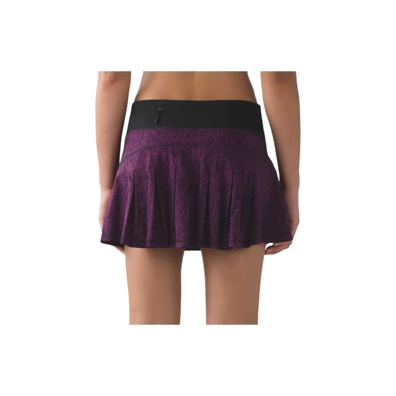 Lululemon Circuit Breake Casual Short Skirts Women's Purple Black-1
