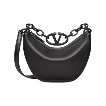 Valentino Soft Sheepskin Handbag Shoulder Bag Crossbody Bag Mini Women's Black