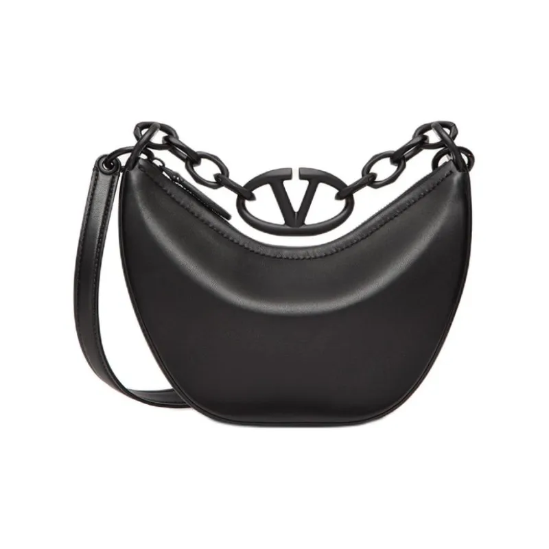 Valentino Soft Sheepskin Handbag Shoulder Bag Crossbody Bag Mini Women's Black-0