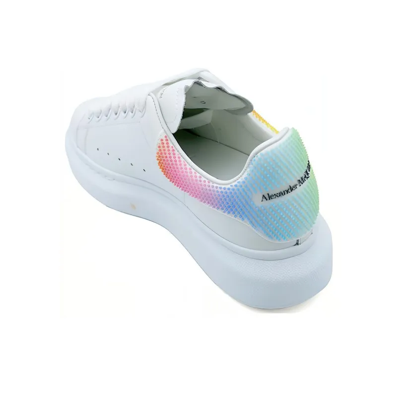 Alexander McQueen Larry Oversized Low Top Sneakers 'White Multi' Women's-4