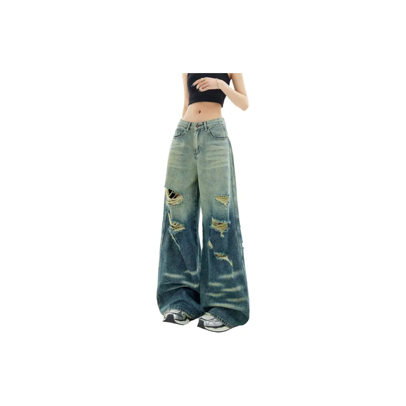 PANDA BASE Jeans Women's Vintage Blue-1