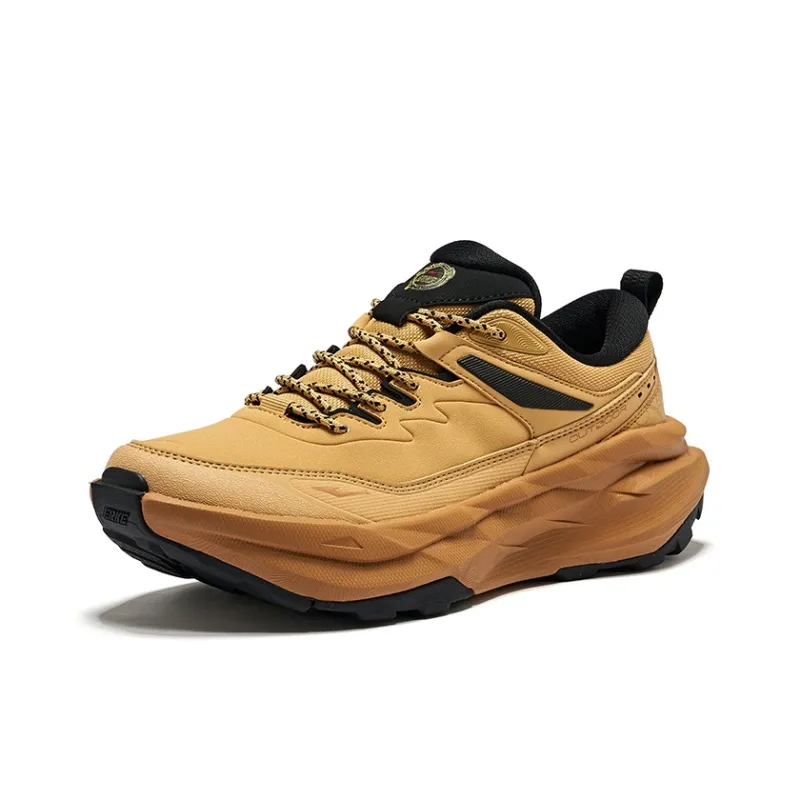 Erke Dragon Flying Phoenix Dancing 2 Wear Resistant Coverage Low Top Chunky Sneakers Men's Desert Yellow Black-2