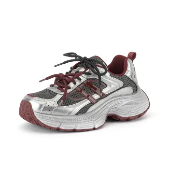 GEMEIQ Slip Resistant, Abrasion Resistant, Breathable, Height Increasing Low Top Chunky Sneakers Women's
