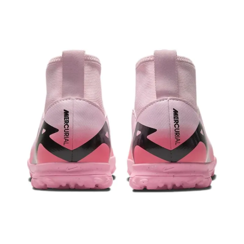 Nike Jr. Mercurial Superfly 9 Club Wear Resistant Mid Top Kids' Soccer Shoes Pink Black Teenagers-5