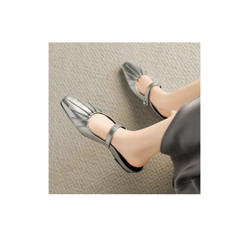 ZHR Vibram Sole Metal Odor Resistant Abrasion Resistant Slip Resistant Wrap toe Slippers Women's-2