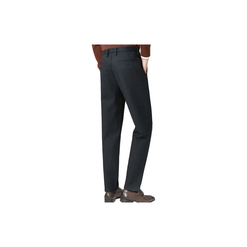 FIRS Casual Pants Men's Dark Gray Plaid-1