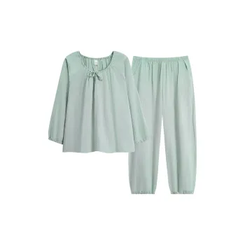 Sha Qian Pajama Set Women's Light Aqua Blue