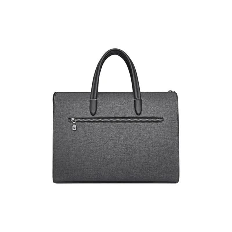 GOLDLION Cow Leather Handbag Large Size Men's Black-2