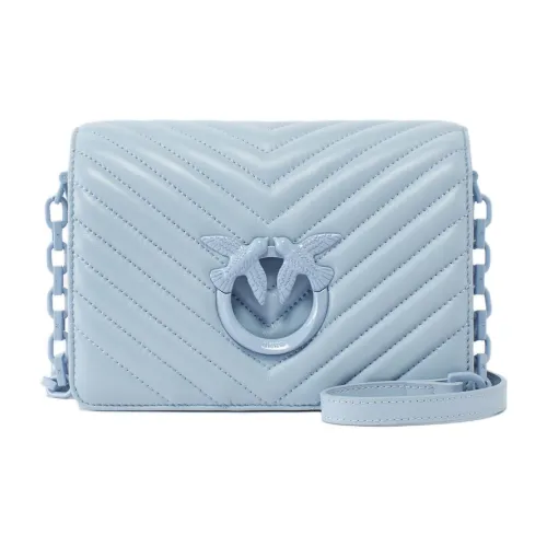 PINKO Click Series Sheepskin Shoulder Bag Crossbody Bag Mini Women's Blue
