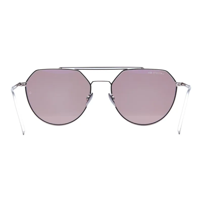 LACOSTE Metal Aviator Sunglasses Women's Pink-3