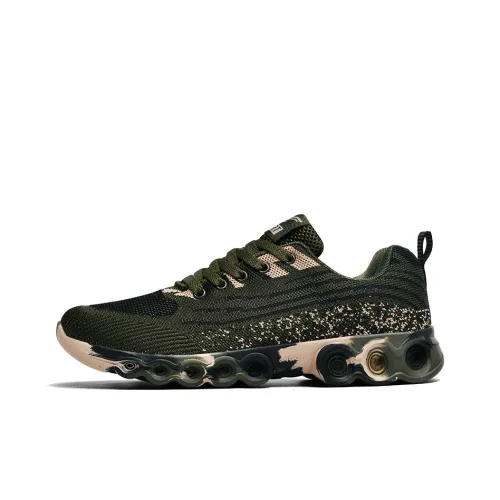 SIMBA'S PRIDE Wear Resistant Breathable Cushioning Slip Resistant Running Shoes Unisex Green Camouflage