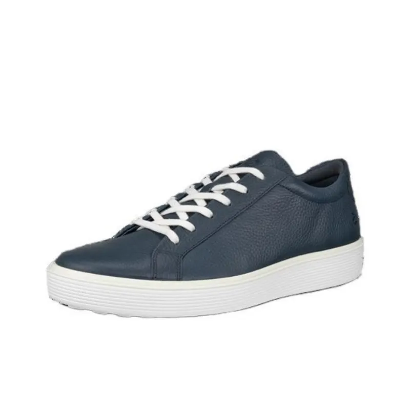 Ecco Low Top Skateboard Shoes Men's Blue-1