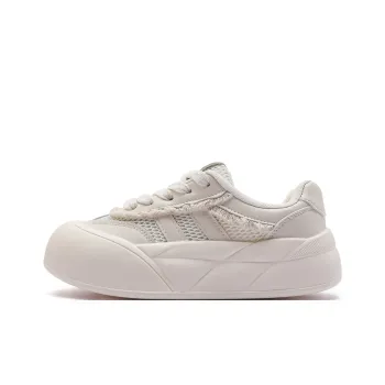 Mengsai Lightweight And Breathable Low Top Skateboard Shoes Women's Beige