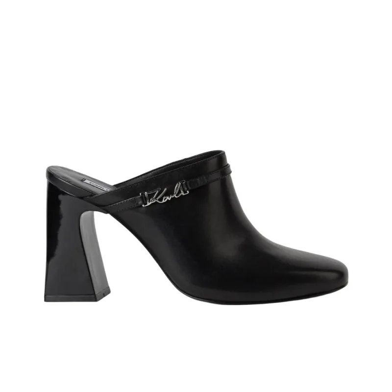 KARL LAGERFELD / Karl Lagerfeld Jeans Astra Nova Singia Trim Leather Mules Women's-1