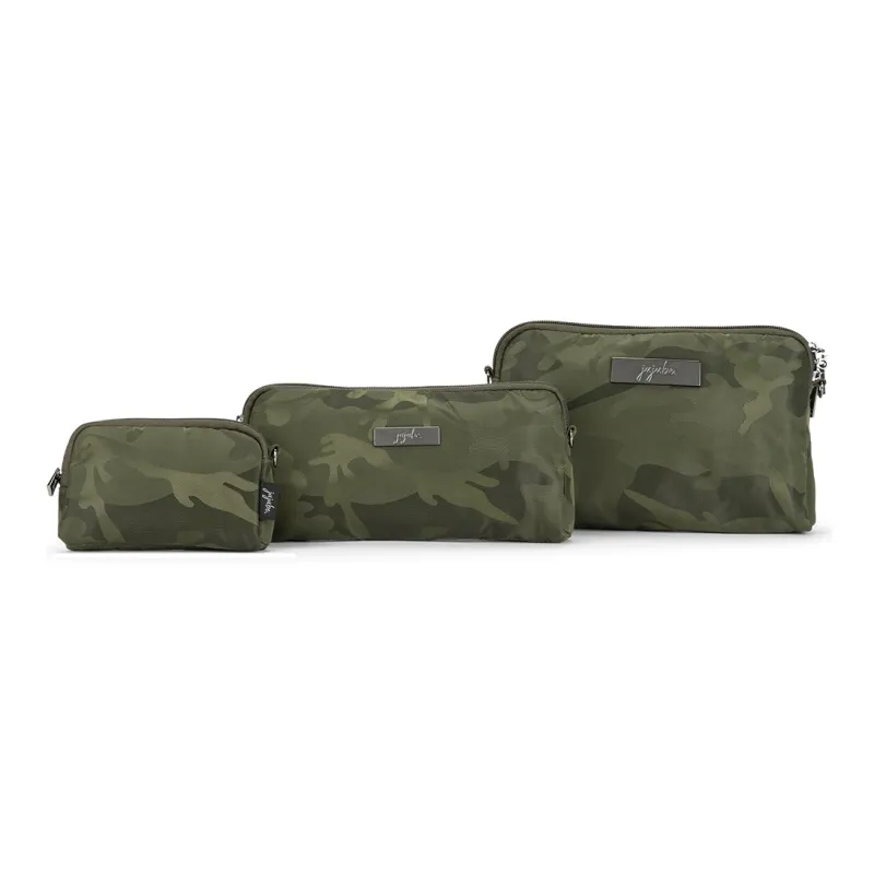 JU JU BE TEFLON Three Proofings Fabric Handbag Small Size Unisex Black/Green-1