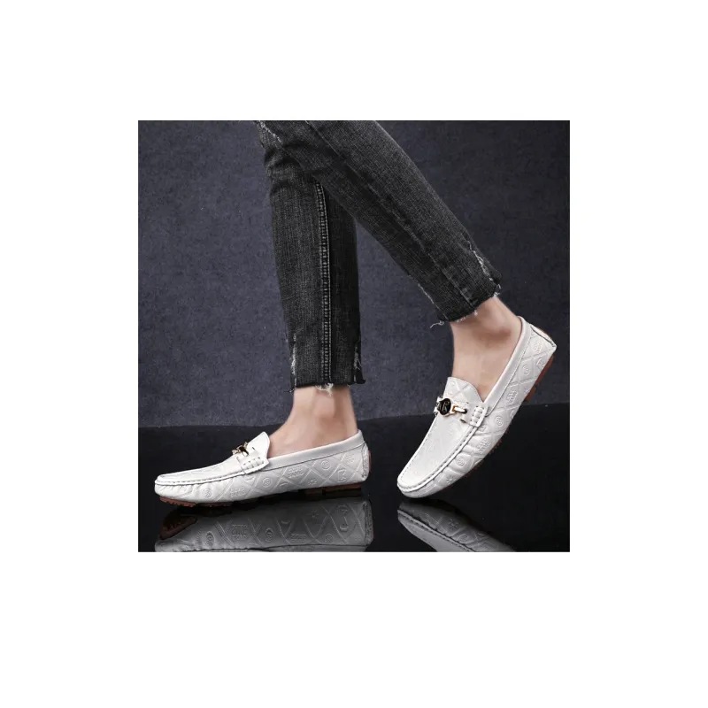 CKVUSAMG Gommino Loafers Men Black/White/Blue-23
