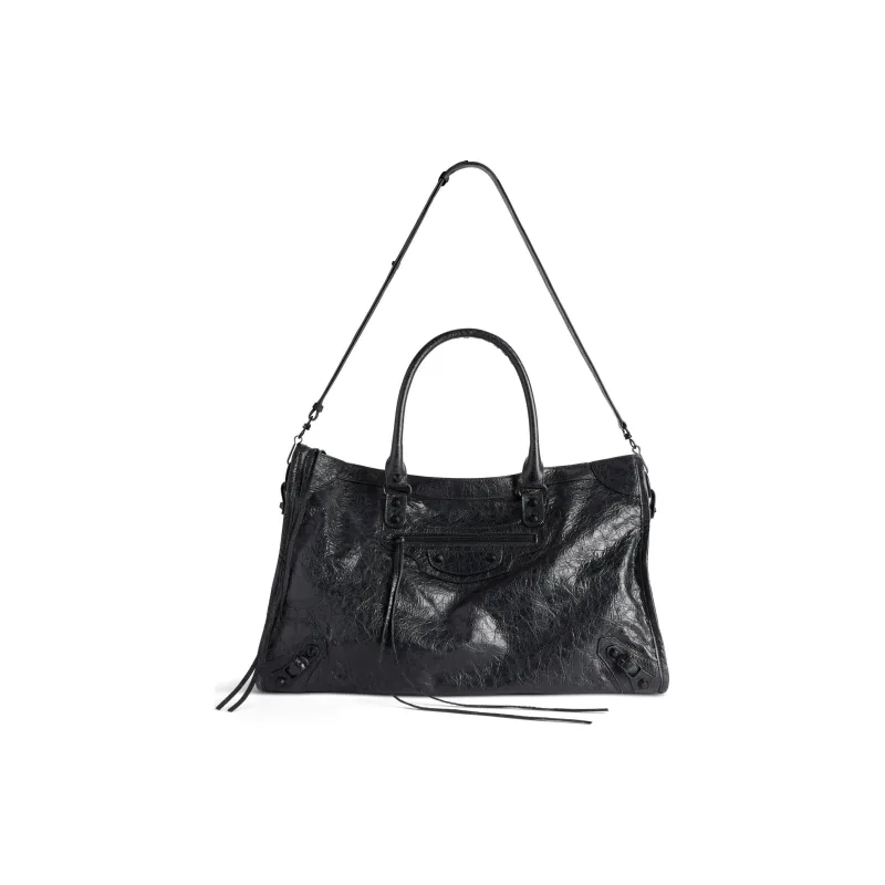 Balenciaga Storico Fine Grained Sheepskin Shoulder Bag, Crossbody Bag, Handbag Tubas Women's Black-2