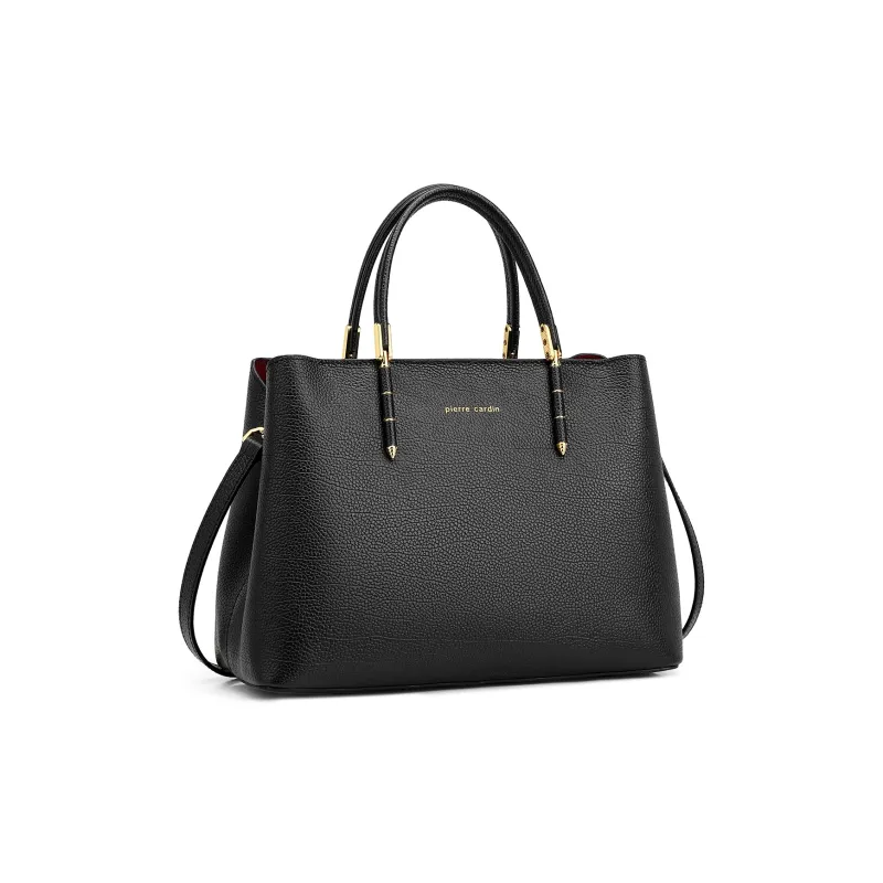 PIERRE CARDIN Top Grain Cow Leather Handbag Regular Women's Multicolor-1