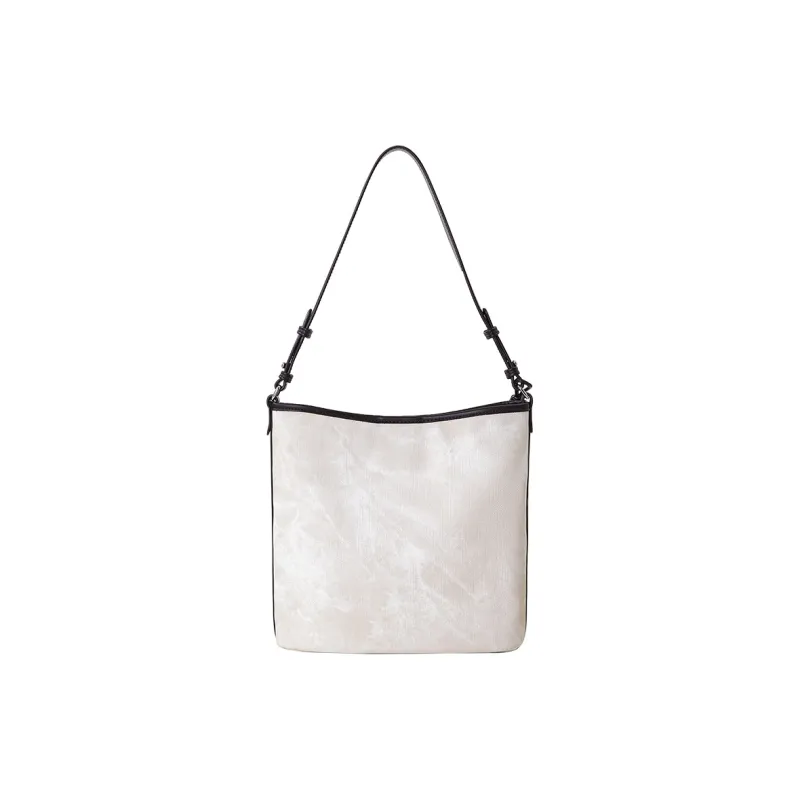 Miffy Synthetic Leather Shoulder Bag Medium Size Women's Ecru/Light Blue-2