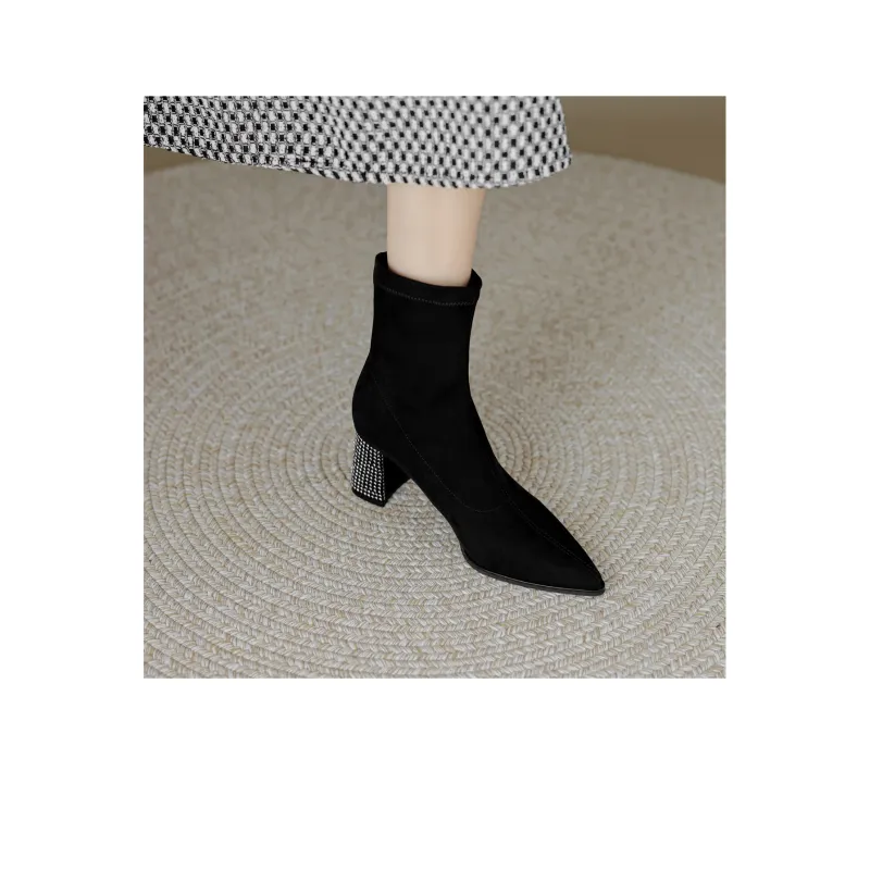 【dme】 Ankle Boots 6.5cm Women's Black-4