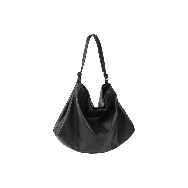 YOCAMU Top Grain Cow Leather Tote Bag Shoulder Bag Women's Black-1
