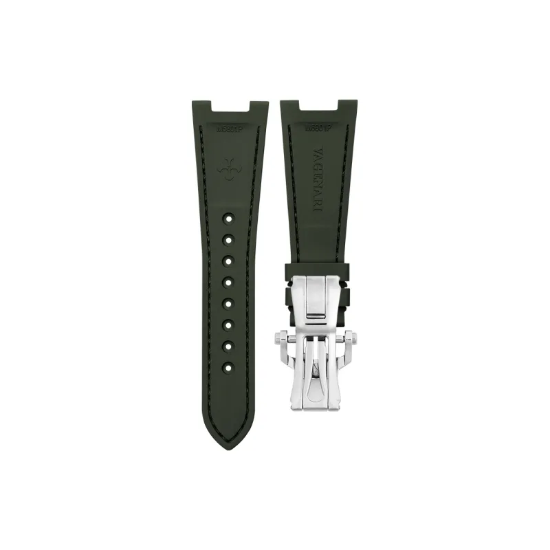 VAGENARI Imitation Crocodile Leather Rubber Strap Compatible With Baudet Turtle 5711.5712.5726.5980 Watch Band Unisex-18