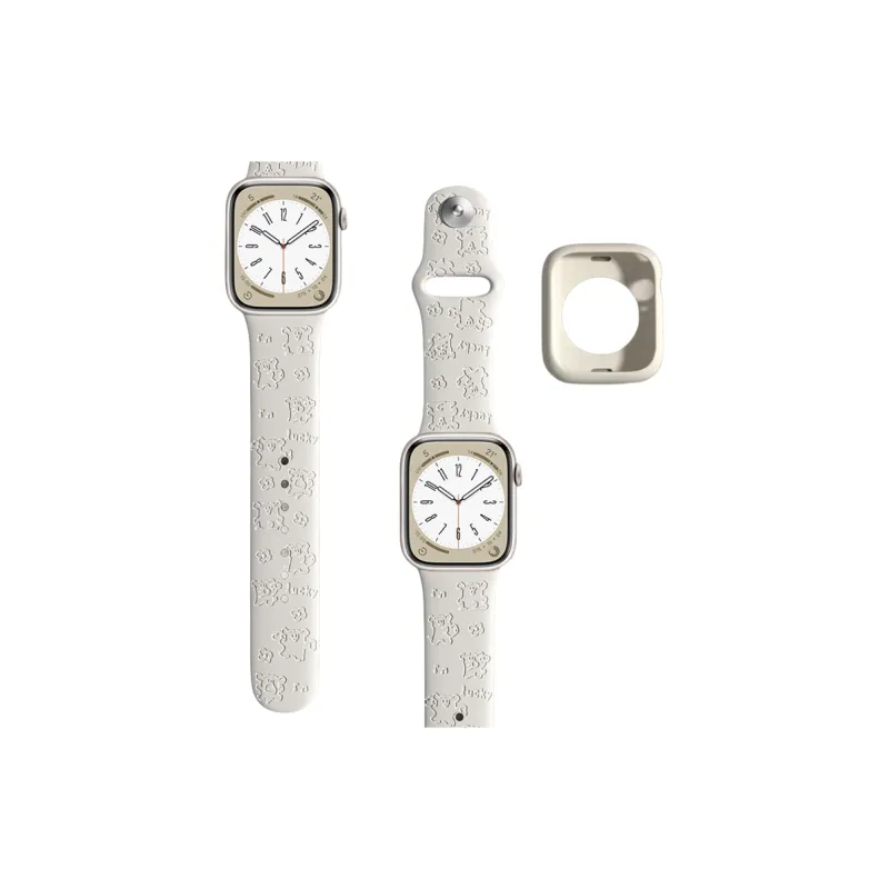 FZRT Apple Compatibility Watch Band 41/45mm Silicone Material-2
