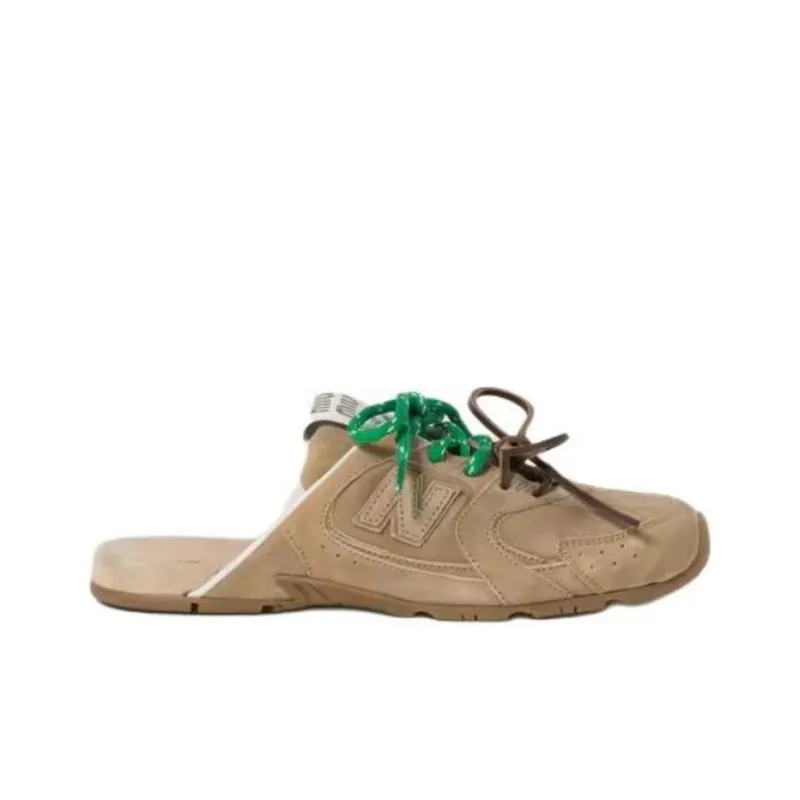 New Balance x MIU MIU Wrap toe Slippers Women's Brown-1