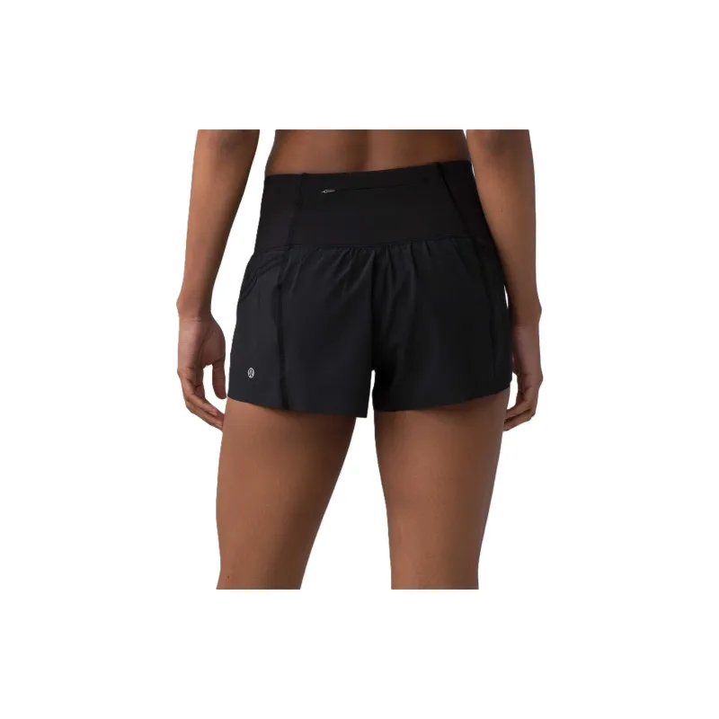 Lululemon SS24 SMOOTH RUNNER Sports Shorts Women's Black-1