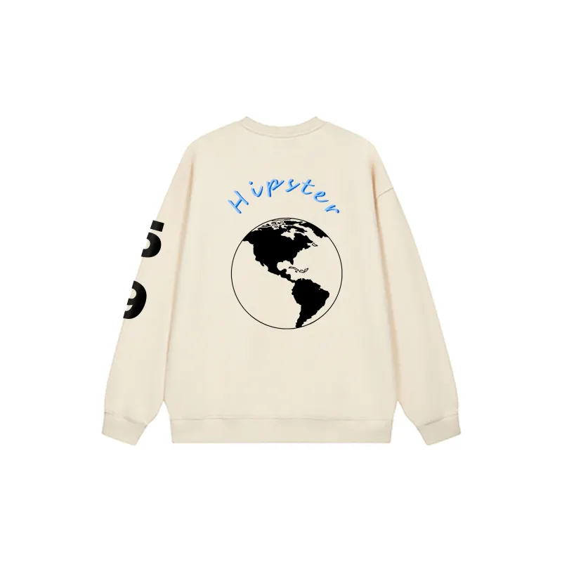 LESS BEARS Crew Neck Pullover Sweatshirt Unisex-6