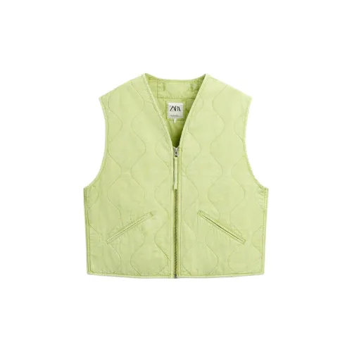 ZARA Vests Men Lemon Yellow