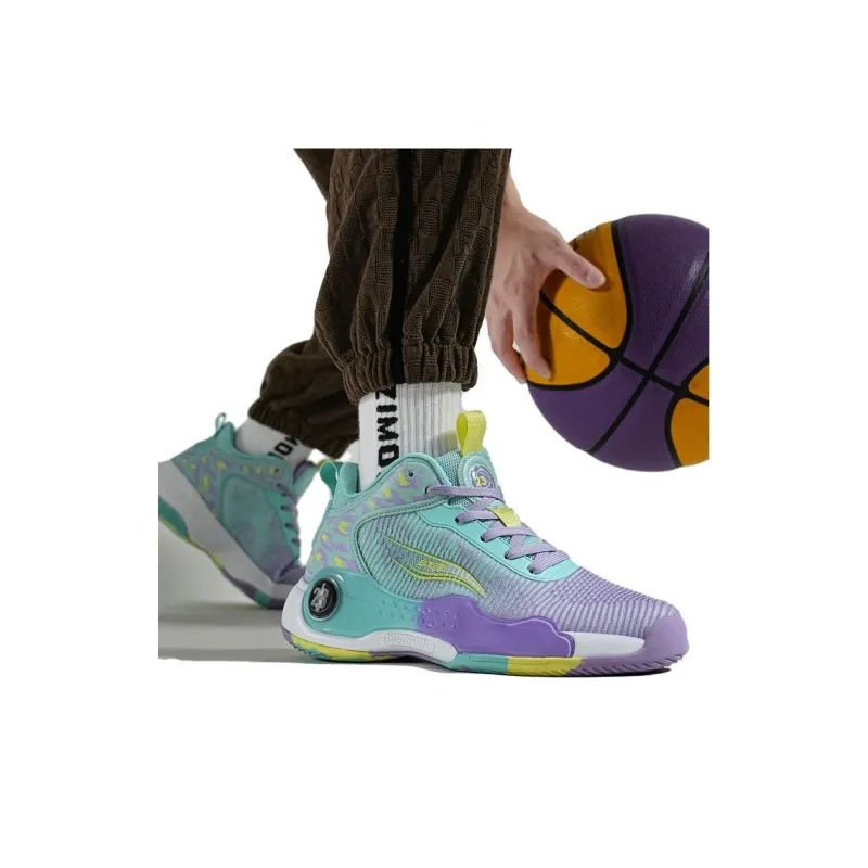 BTE Cushioned Wear-Resistant Breathable Slip-Resistant High-Top Basketball Shoes Unisex-1