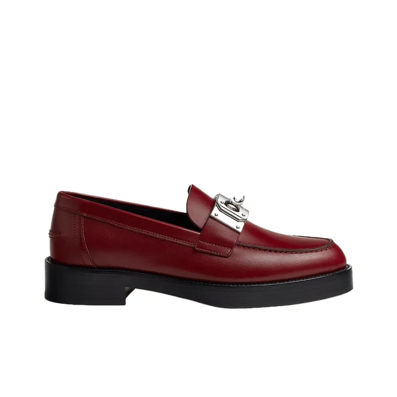 HERMES Loafers Women's Red-1