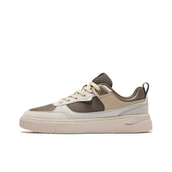 Erke Non slip Lightweight Low Top Skateboard Shoes Men's Brown Stone Wild Gray