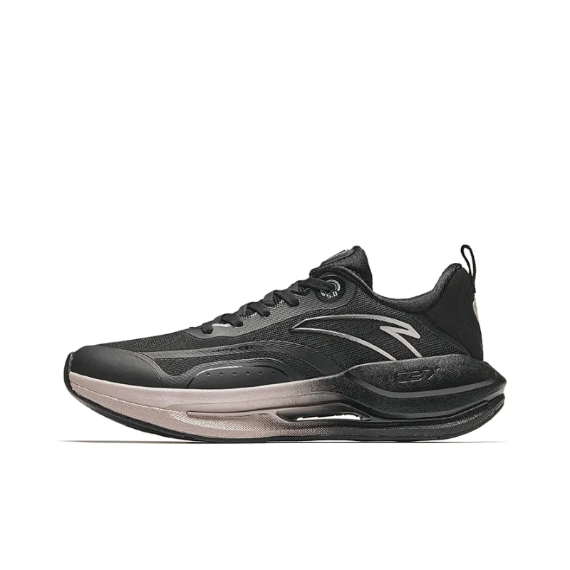 Anta Running Collection Anti Slip Wear Resistant Low Top Casual Running Shoes Women's Black Pink-0