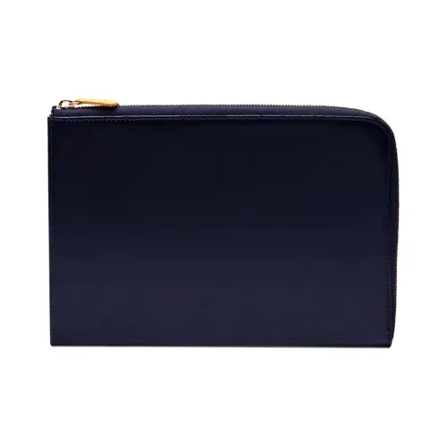 ETTINGER Mahler Leather Wallet Large Size Unisex Marine Blue