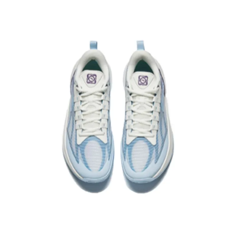 Anta Instantaneous 1 Cushioning Wear-Resistant Low-Top Basketball Shoes Men's White Blue-2