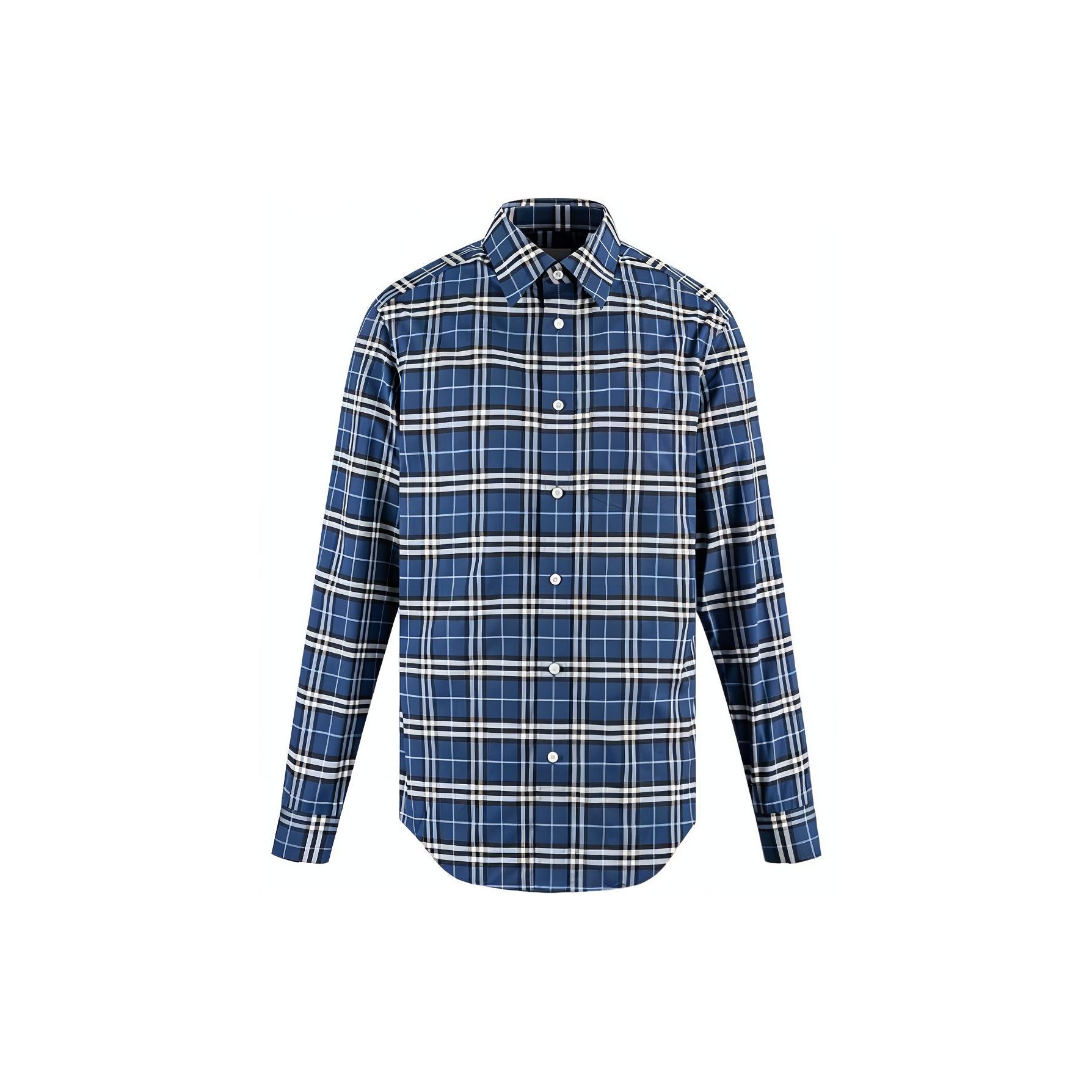 Burberry Blue Button offers Down Shirt