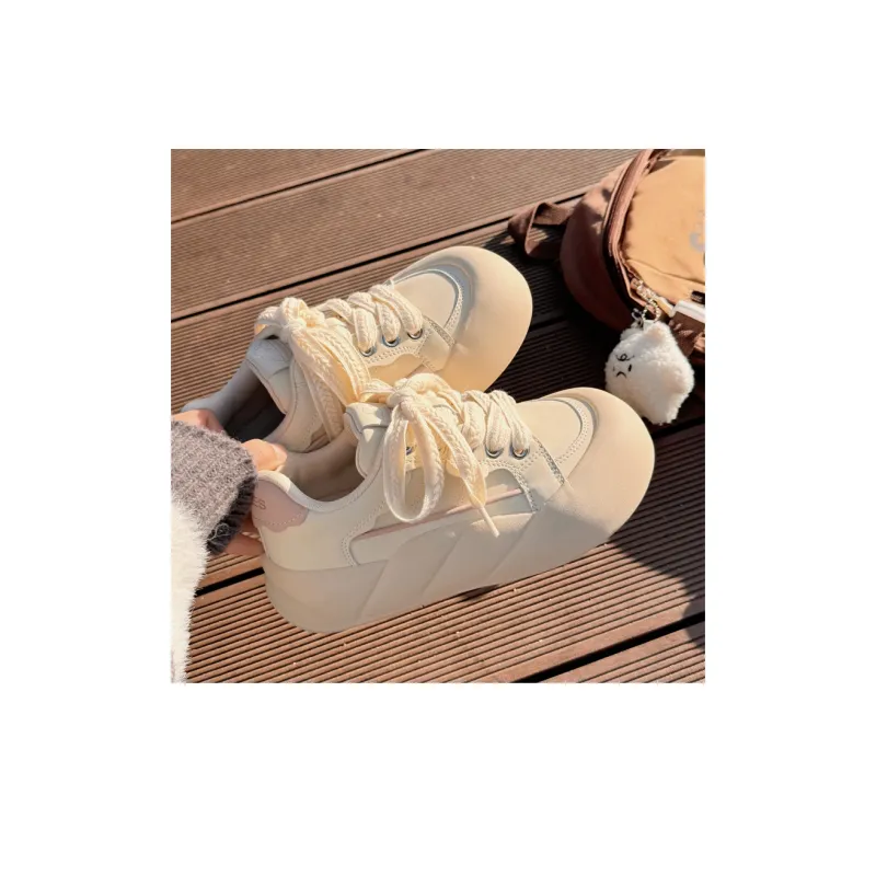 Miss Zhang Low-Top Skateboard Shoes Women's Beige Pink-8