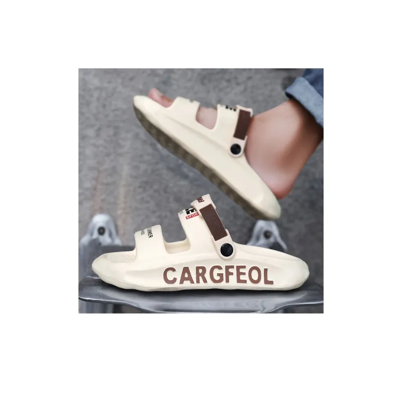 Yalu EVA Cooling Breathable, Soft Sole Comfortable, Slide Slippers Men's Beige-14