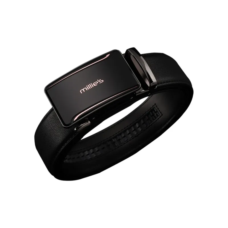 MILLIE'S Automatic Buckle Genuine Leather Men's Business Pants Belt Leather Belts Men's Width  3.5cm-0