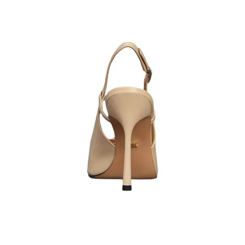 CHARLES&KEITH Small Ck One Strap High Heel Sandals 10.3cm Women's Black Box Black/Silver/Beige-11