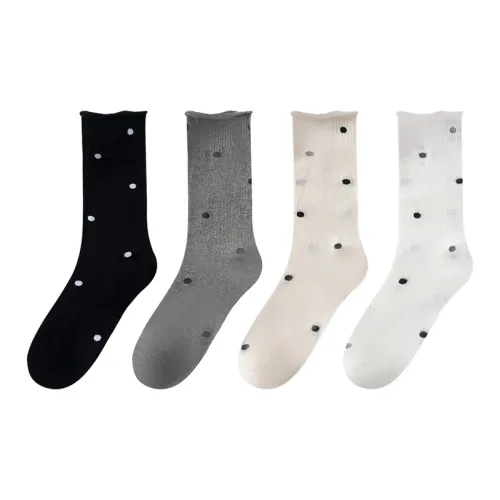 MIIOW Knee-High Socks Women's 4 Pack