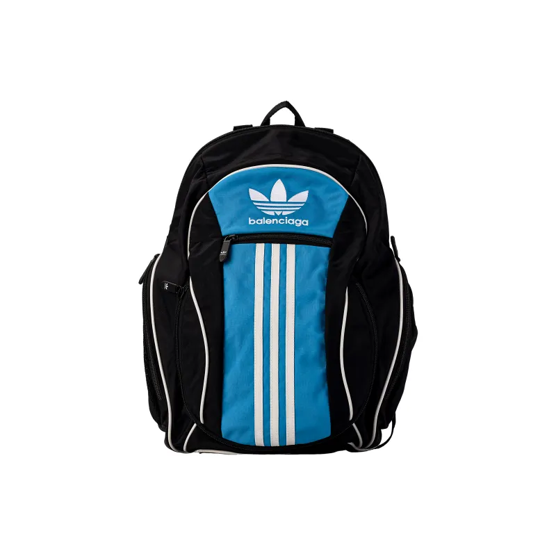 Balenciaga Adidas Collaboration Nylon Backpack Men's Black & Blue-1