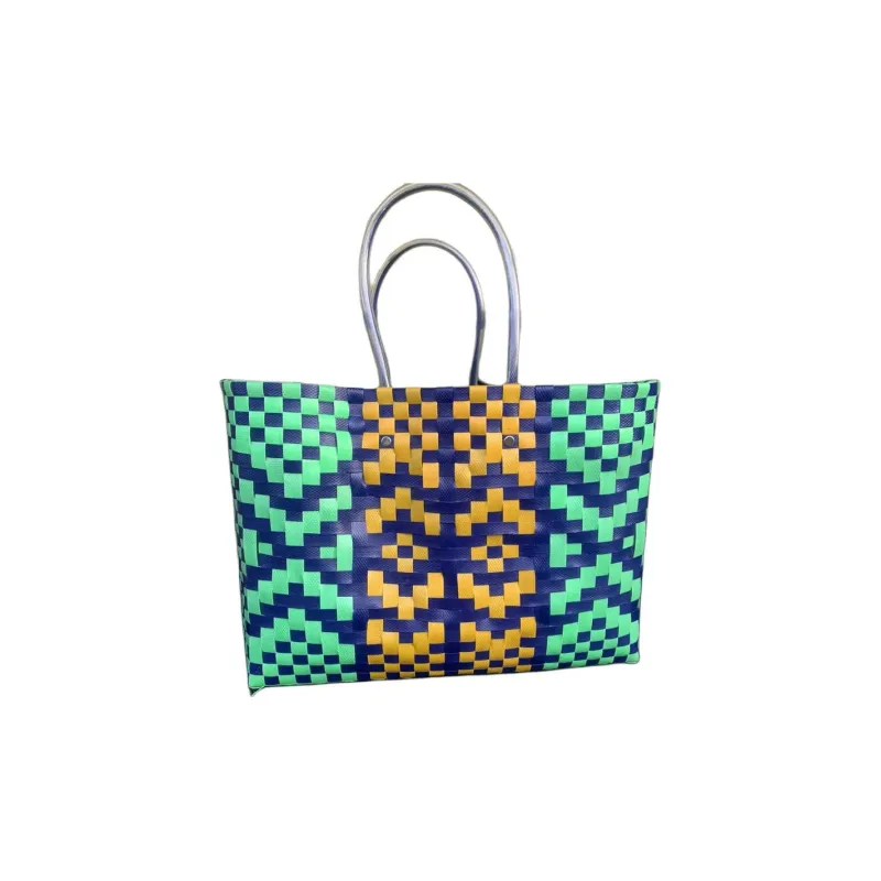 MARNI Polypropylene Plastic Basket Bag Tote Bag Shopping Bag Handbag Small Size Women's Green/Multicolor/Blue-4