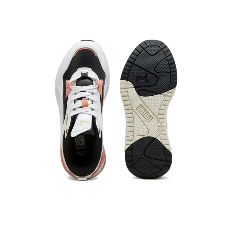 PUMA R78 Anti Slip Wear Resistant Low Top Casual Shoes Women's Black White Pink-3