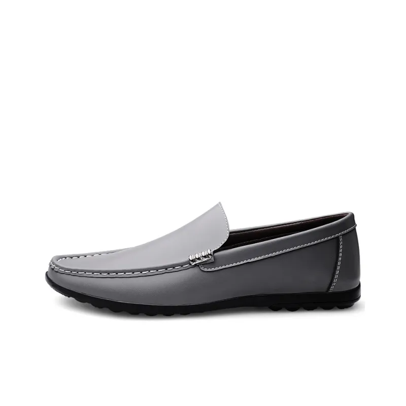 King Jinmai Men's Casual Shoes Men Low Top Black, Gray-10