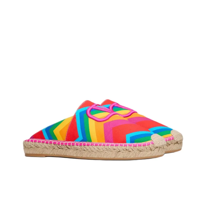 Valentino Closed Toe Slippers Women's Multicolor-2